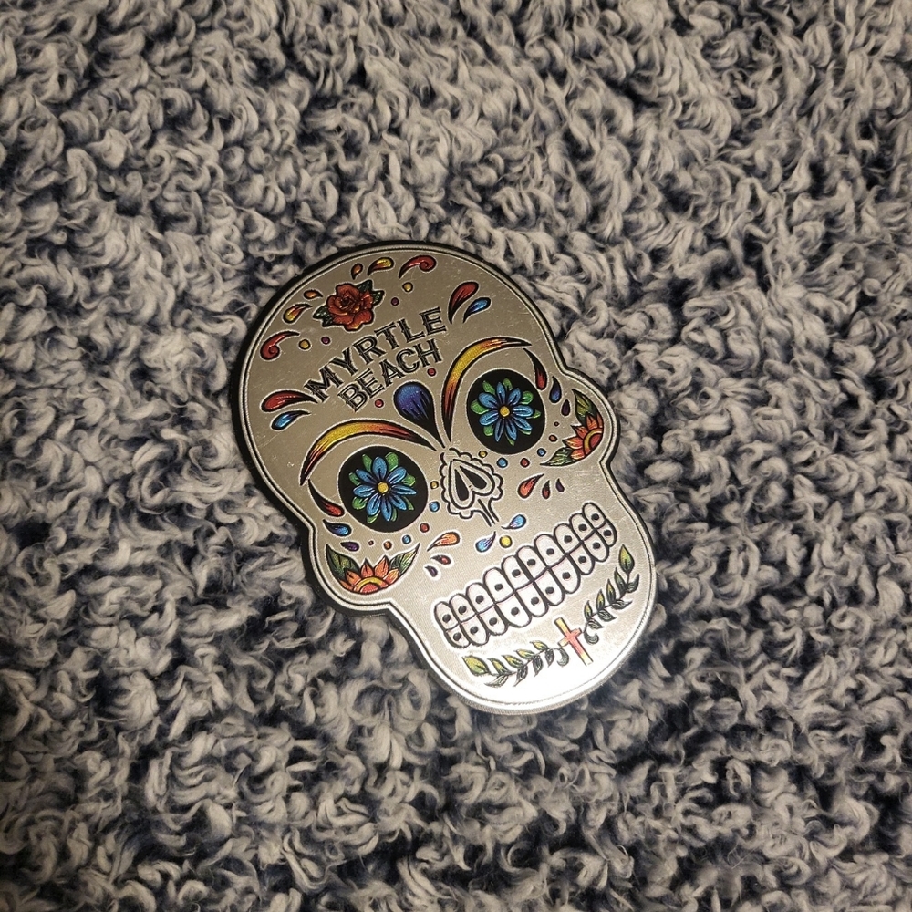 Myrtle Beach South Carolina Sugar Skull Souvenir Travel Magnet